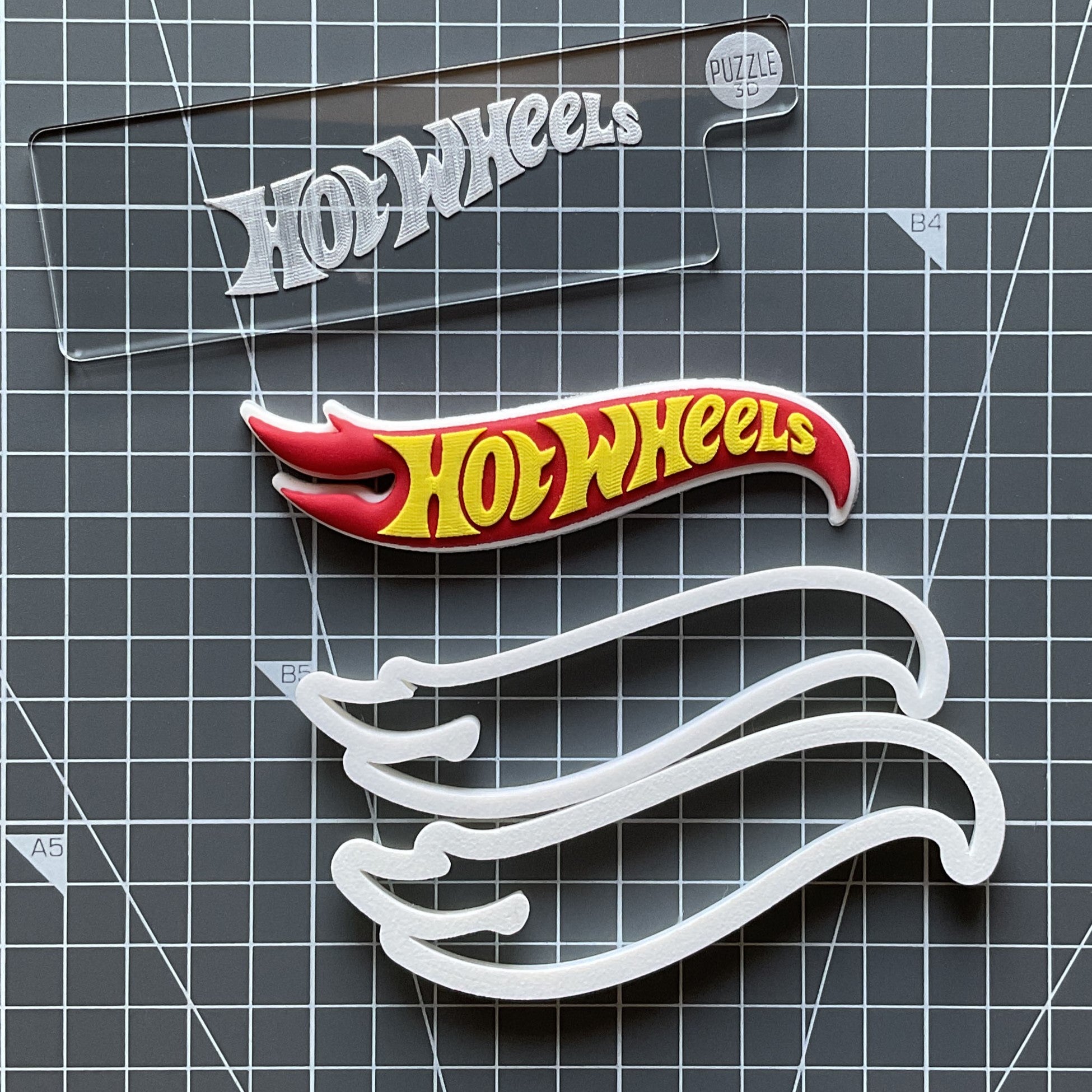 Hot Wheels Logo Puzzle3dprints
