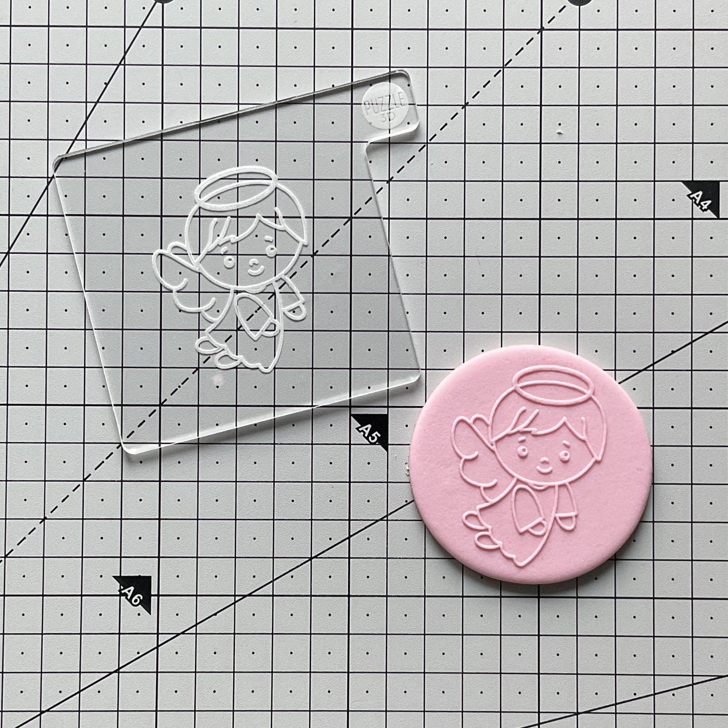 Cross and Angel Cupcake Topper